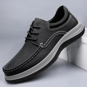 Aidase New Genuine Leather Mens Formal Shoes Luxury Brand Outdoor Comfy Business Dress Shoes Men Breathable Office Loafers Mocassins
