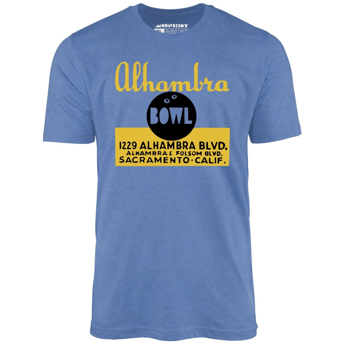 Alhambra Bowl - Sacramento, CA - Vintage Bowling Alley - Unisex T-Shirt