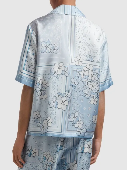Amiri   Floral bandana bowling shirt 