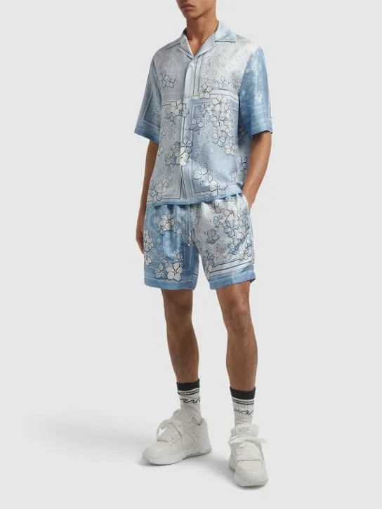 Amiri   Floral bandana bowling shirt 