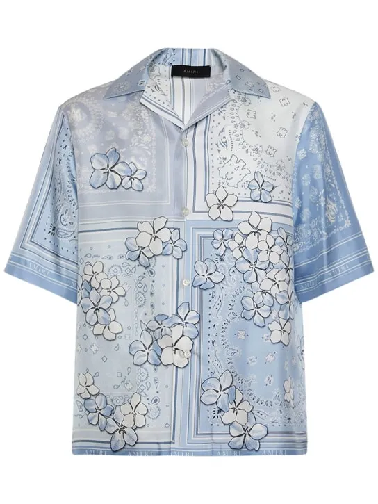 Amiri   Floral bandana bowling shirt 