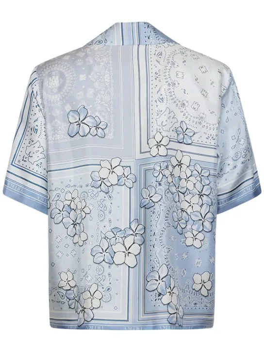 Amiri   Floral bandana bowling shirt 
