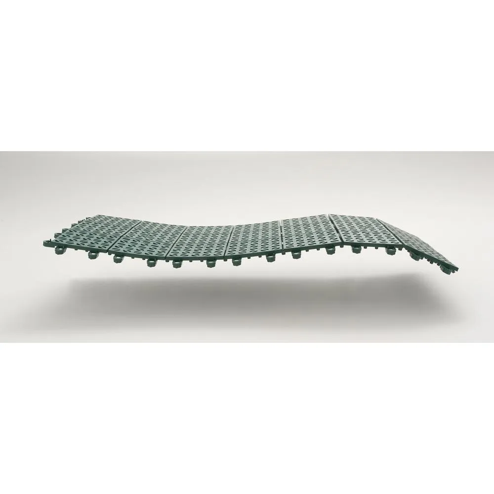 Brown Regenerated 22 in. x 22 in. Polypropylene Interlocking Floor Mat System (Set of 12 Tiles)