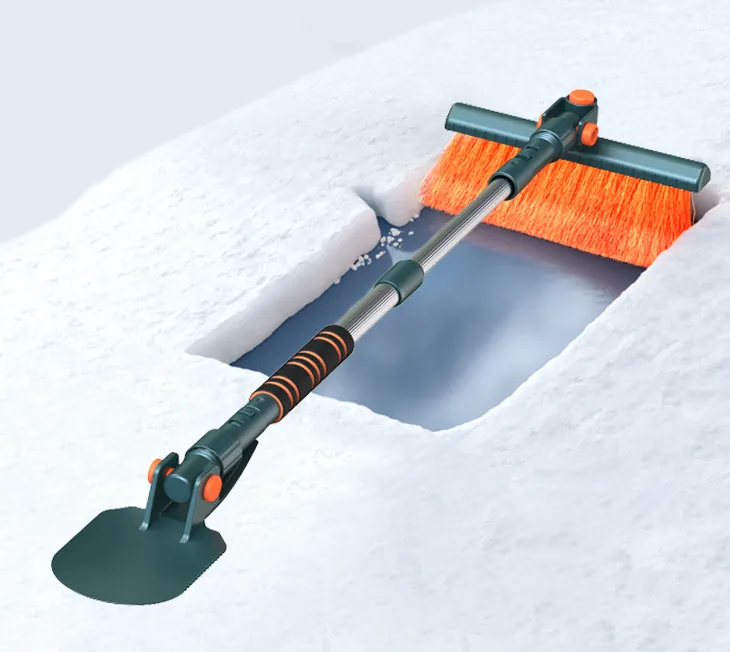 Car Snow Plough Shovel Ice Snow Scraper Skis Winter Defrost Car Four-in-one | Brodtica.com