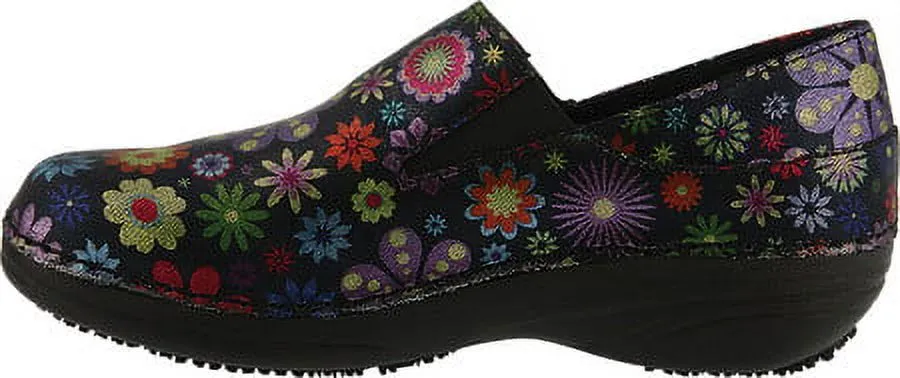 Clearance Spring Step Black Flower Power Manila Shoes