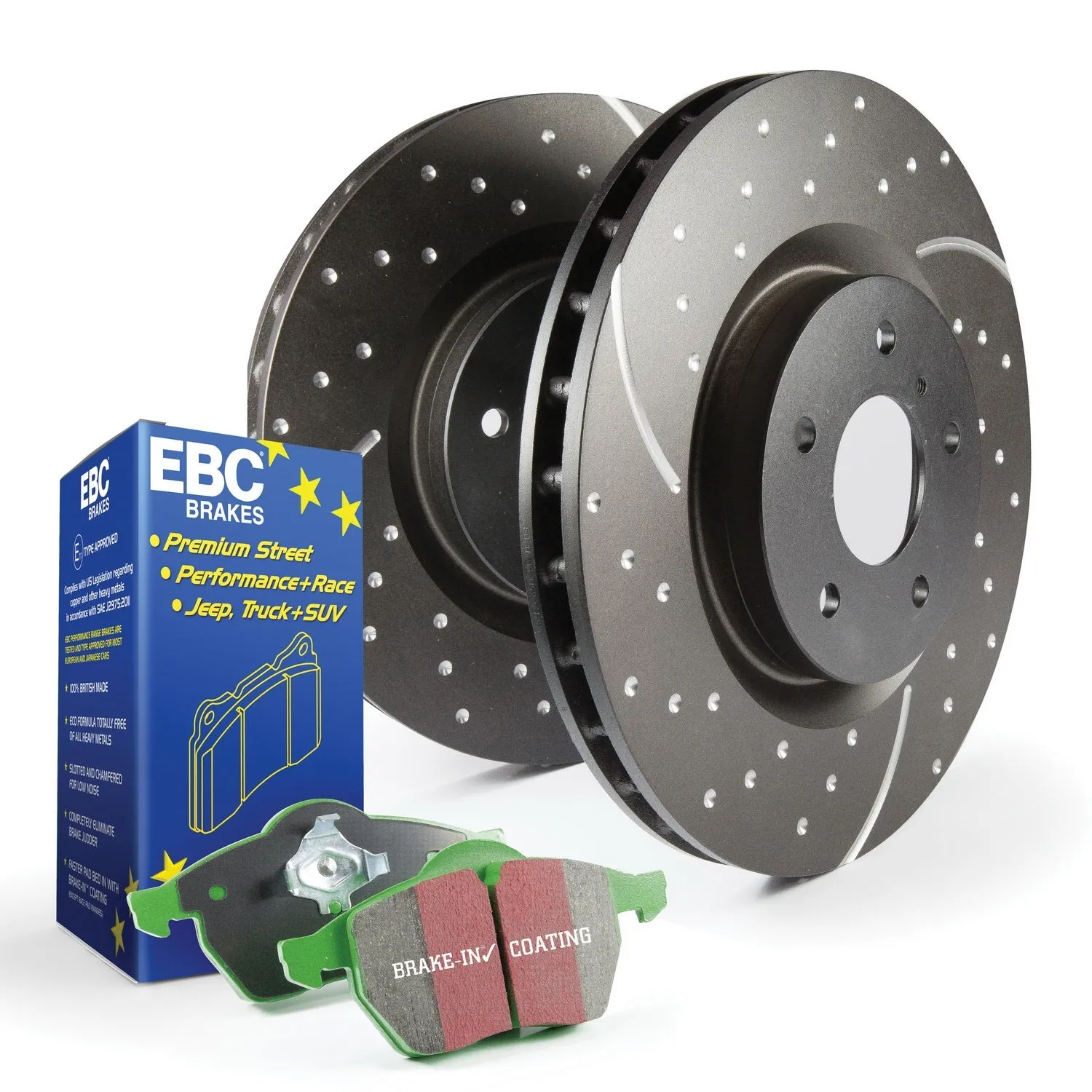 EBC Brakes S10KF1392 S10 Kits Greenstuff 2000 and GD Rotors