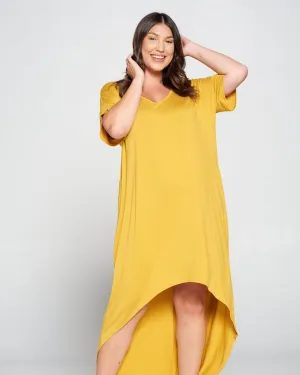 Ellie High Low Dress | Mustard