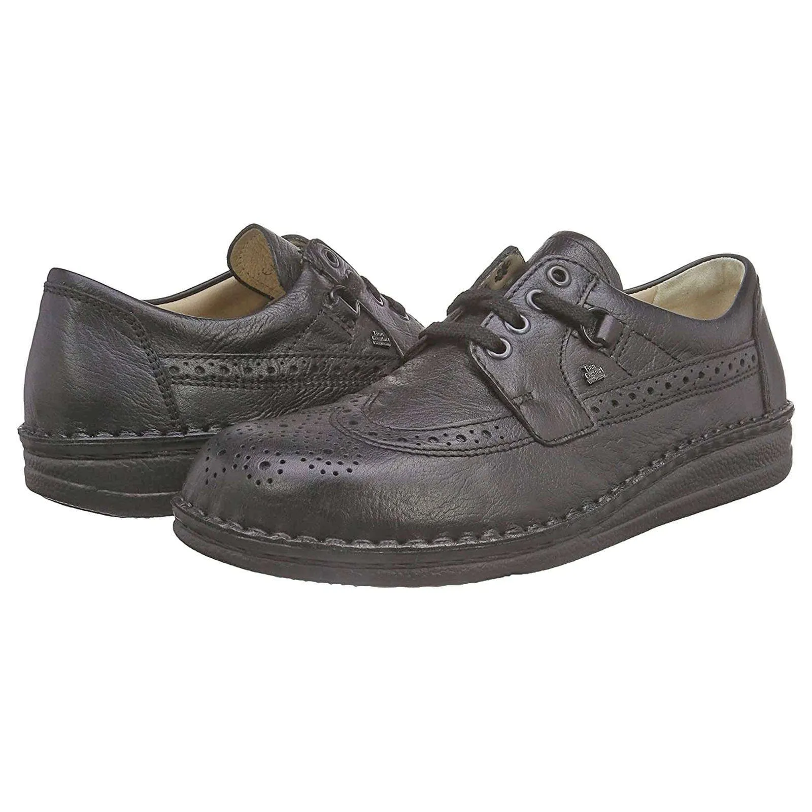 Finn Comfort York Grained Leather Men's Shoes