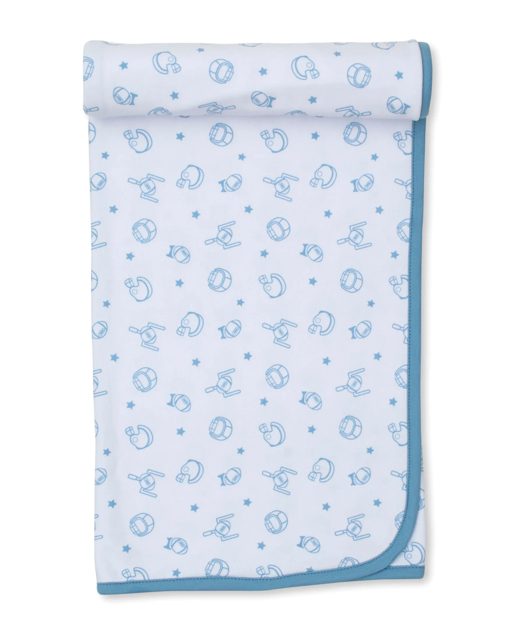 Football Kicks Blue Blanket