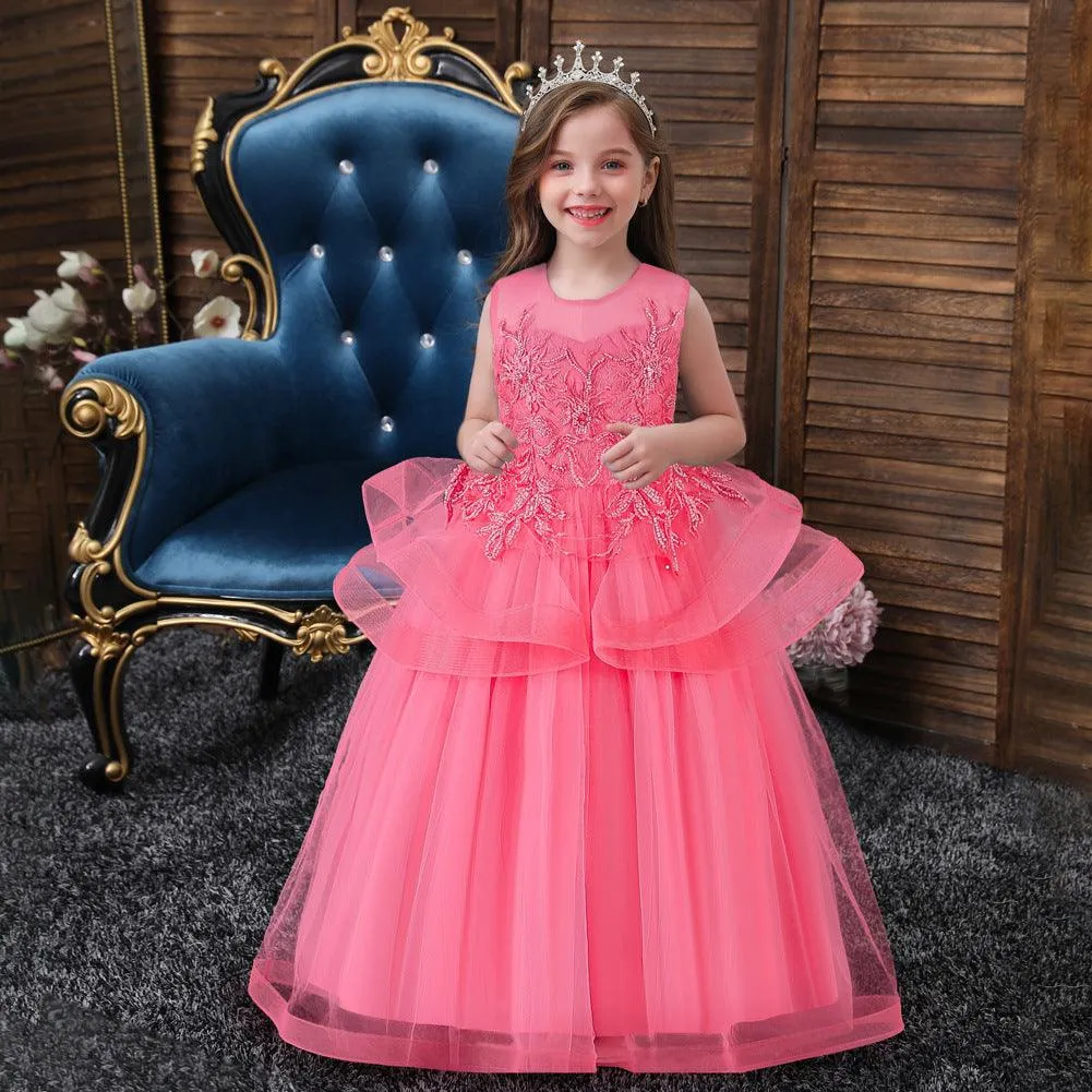 Girls' important occasion stage performance dress