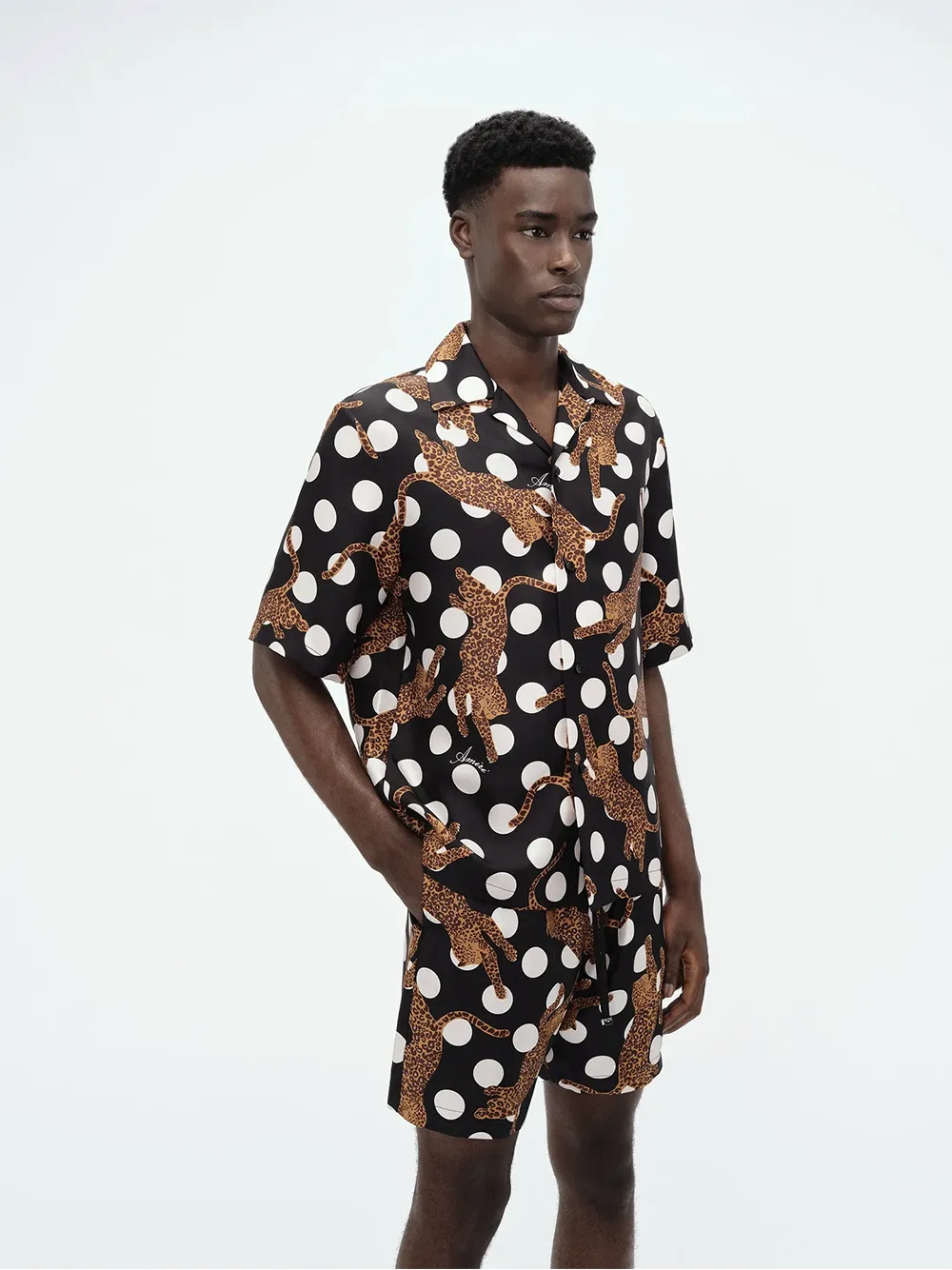 Leopard Polka Dots Bowling Shirt