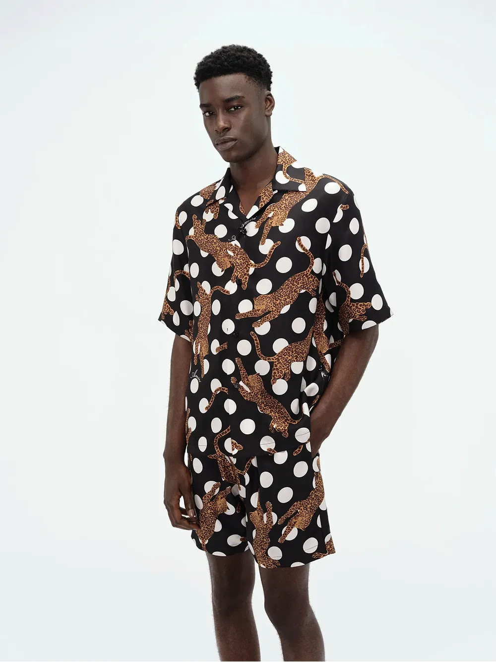 Leopard Polka Dots Bowling Shirt