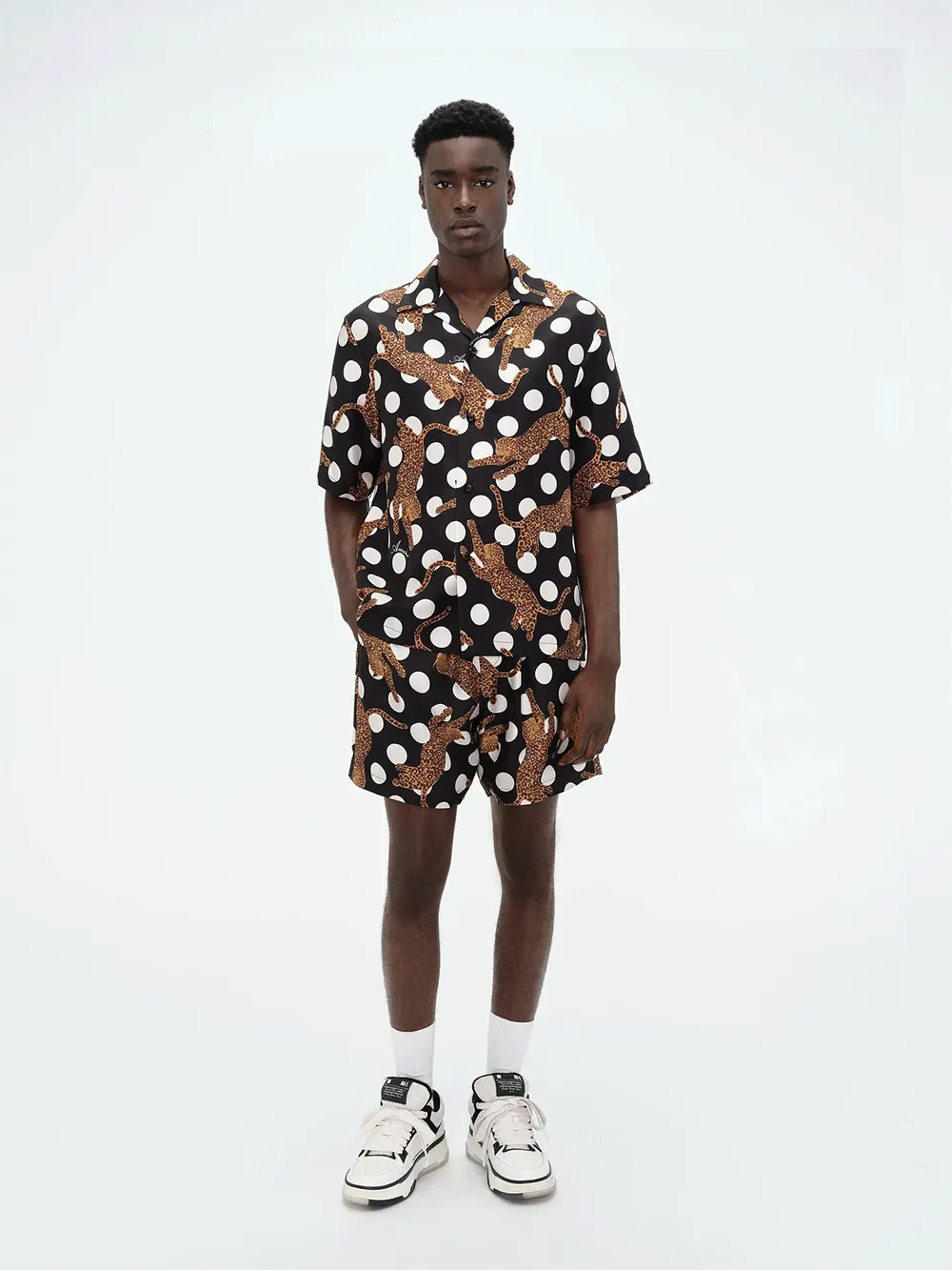 Leopard Polka Dots Bowling Shirt
