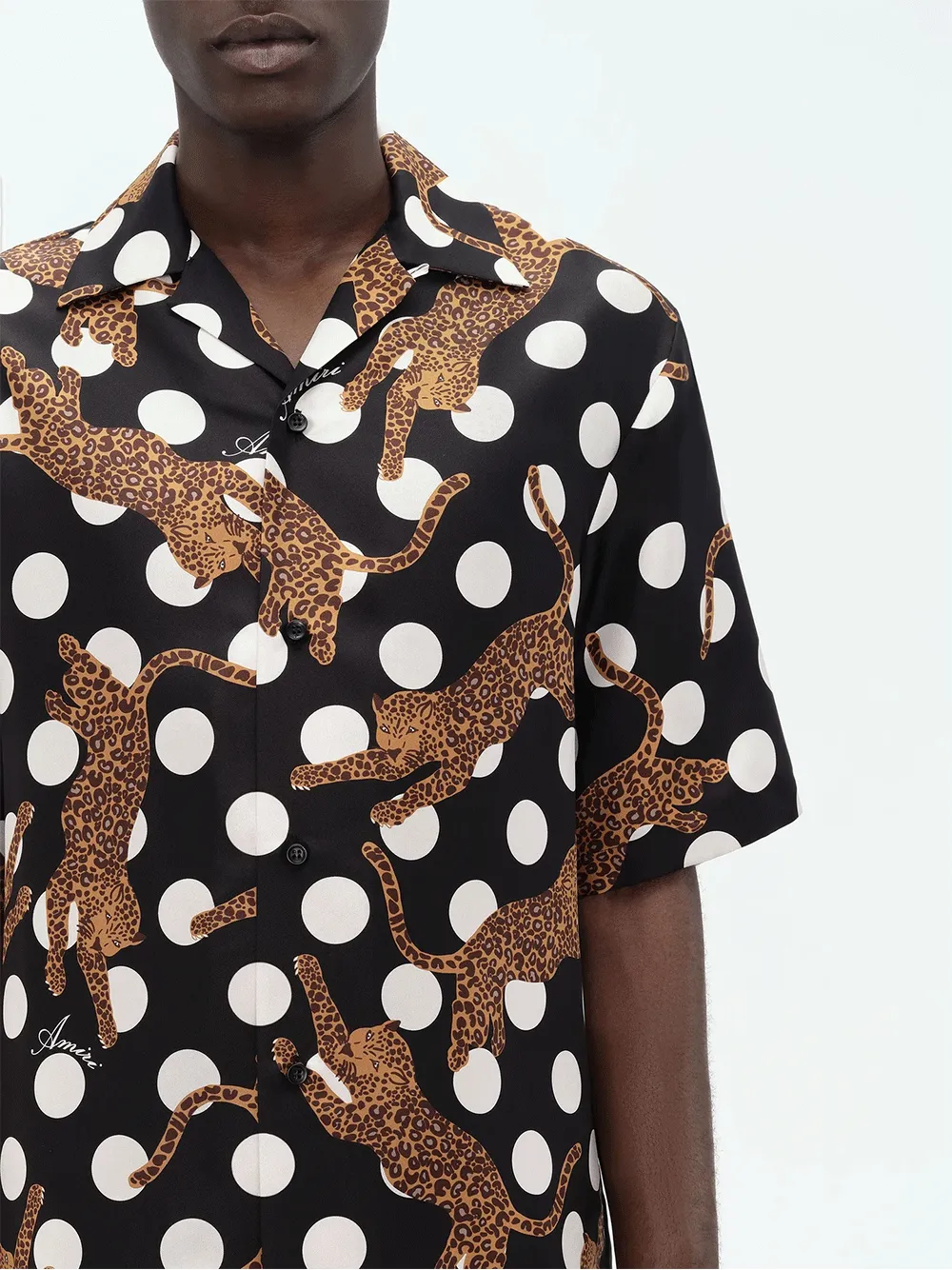 Leopard Polka Dots Bowling Shirt