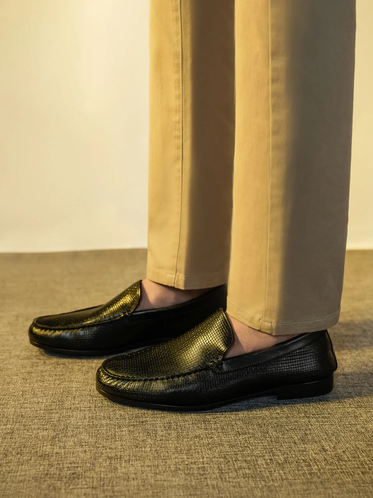 Men "FELIPE" Penny Keeper Casual Slip-On Leather Moccasins