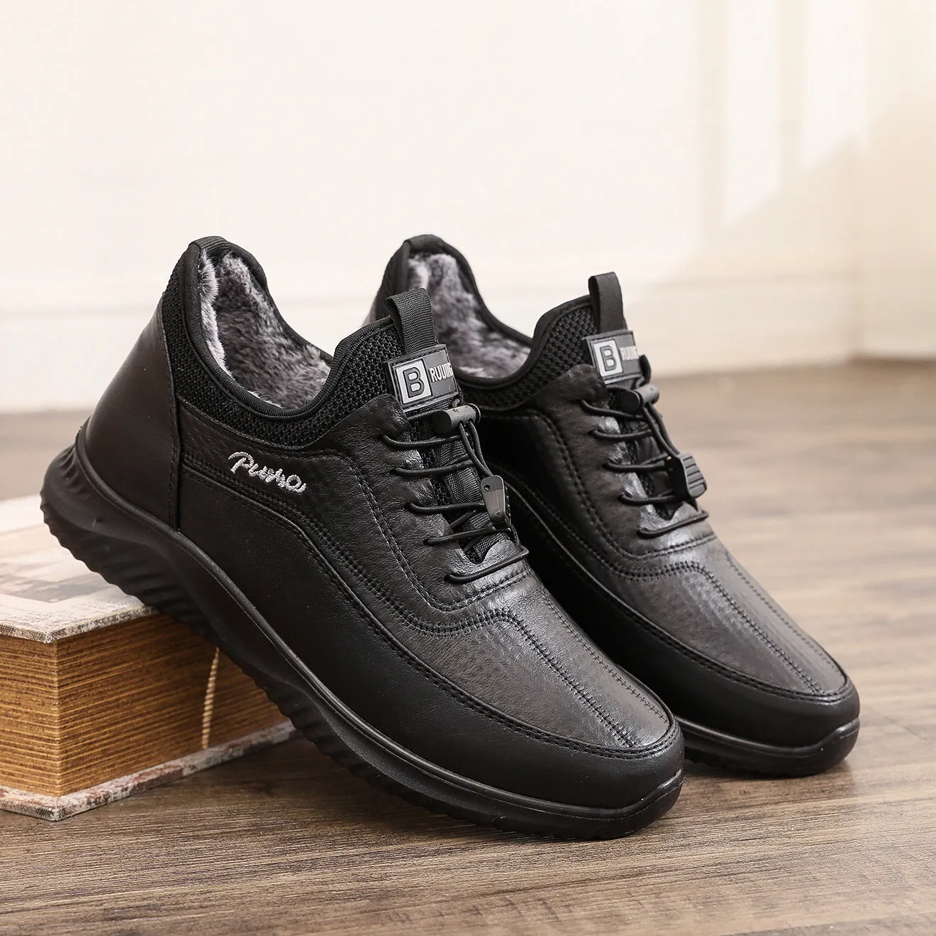 Men's Outdoor Fleece Cold-Proof Orthopedic Shoes