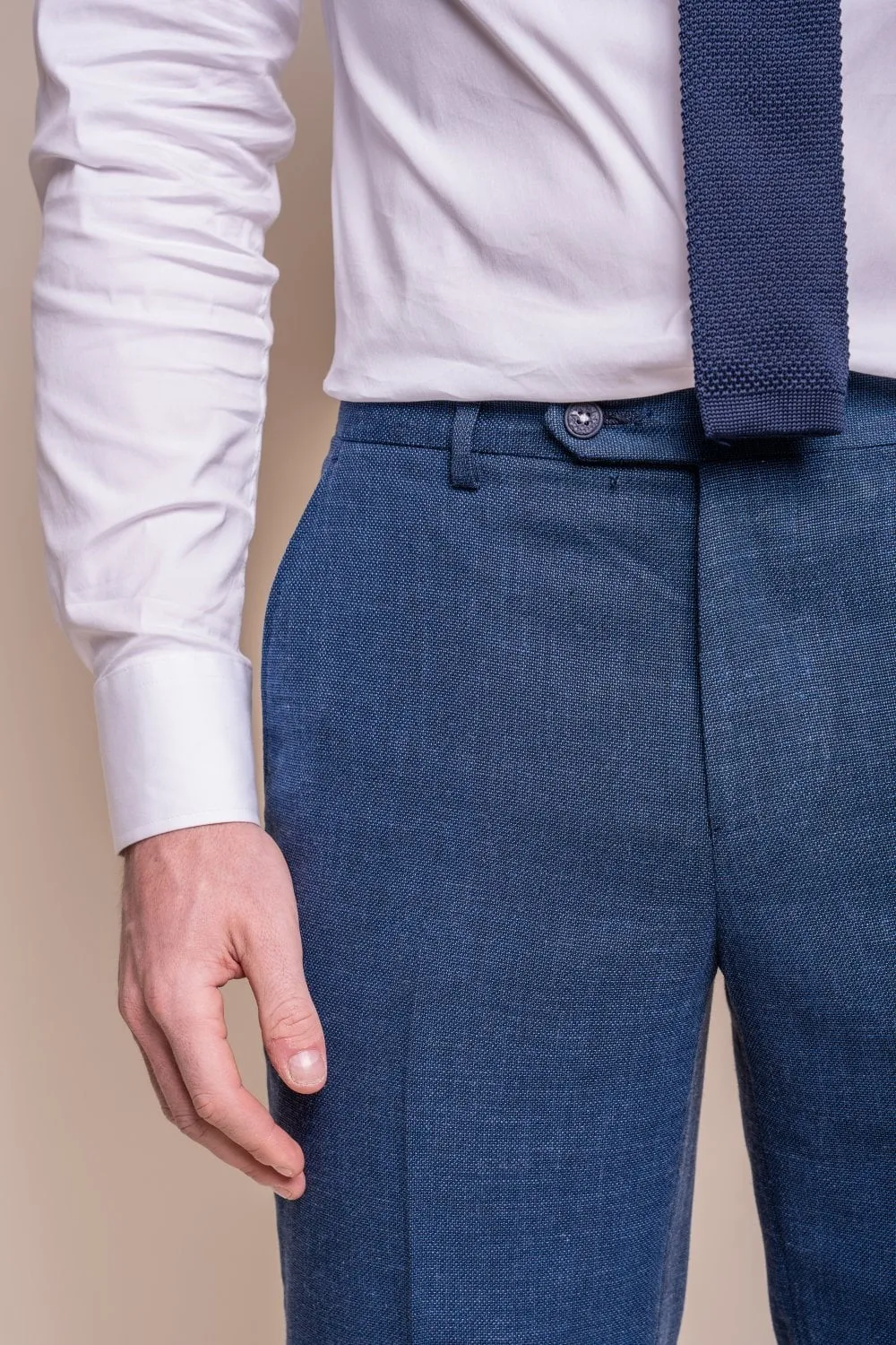 Men's Slim Fit Formal Trousers - MIAMI - Blue