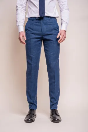 Men's Slim Fit Formal Trousers - MIAMI - Blue