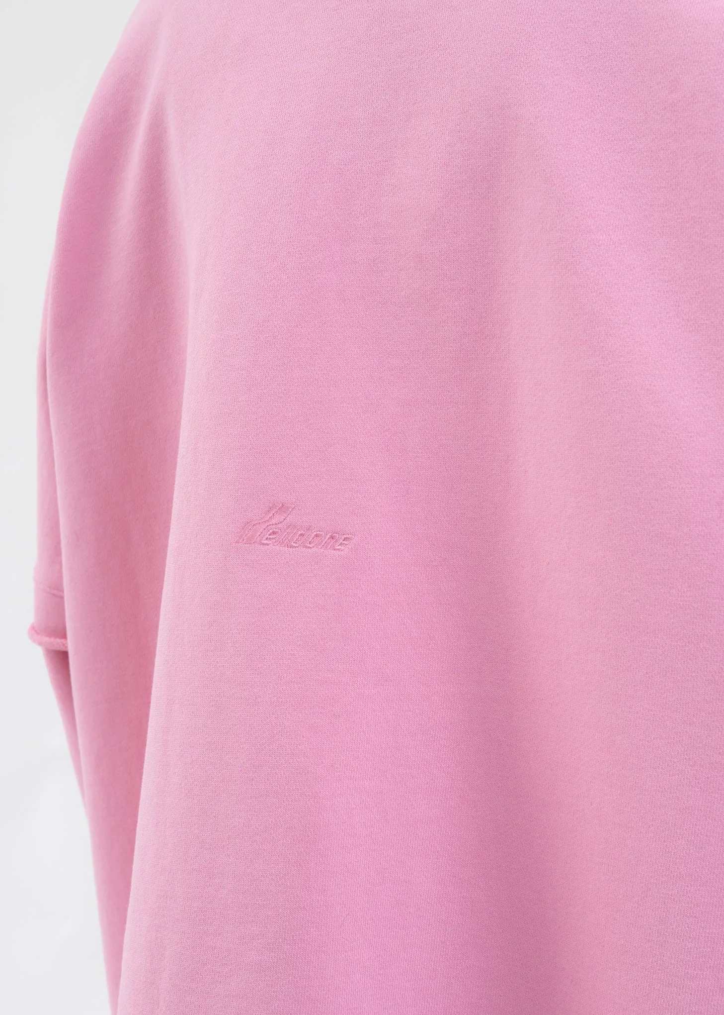 PINK HIGH NECK JERSEY ZIP-UP SWEATSHIRT