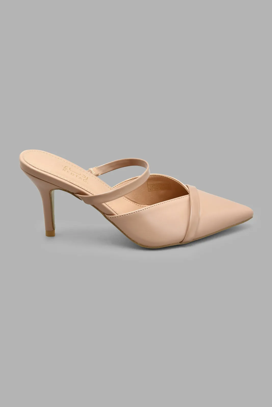 Pink Pointed Strappy Mule