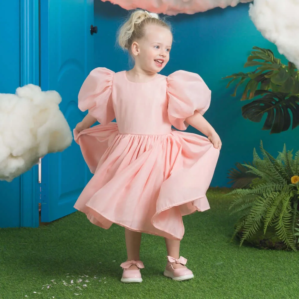 Pretty Bow Soft Sole Girls Leather School Shoes