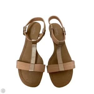 Sandals Heels Wedge By Alfani In Cream, Size: 9.5
