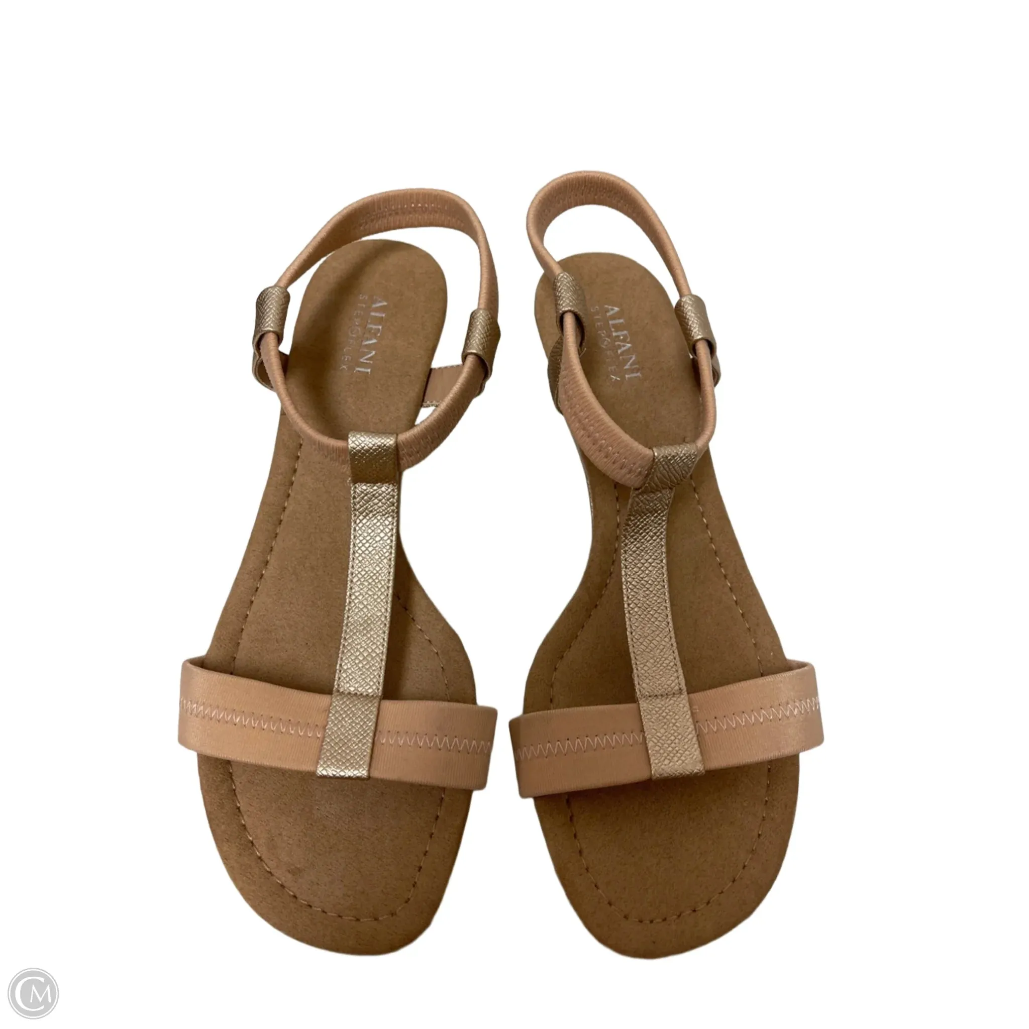 Sandals Heels Wedge By Alfani In Cream, Size: 9.5
