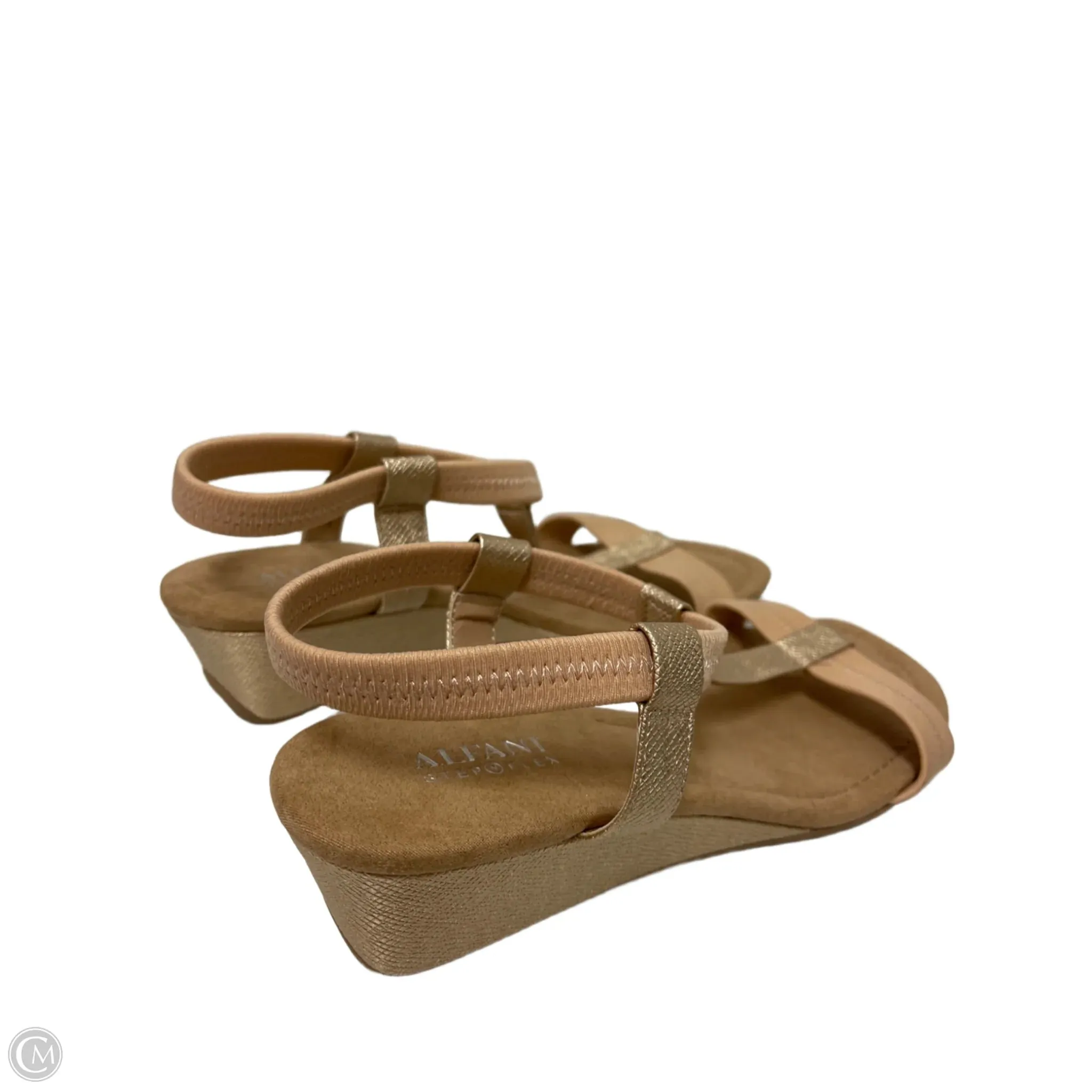 Sandals Heels Wedge By Alfani In Cream, Size: 9.5