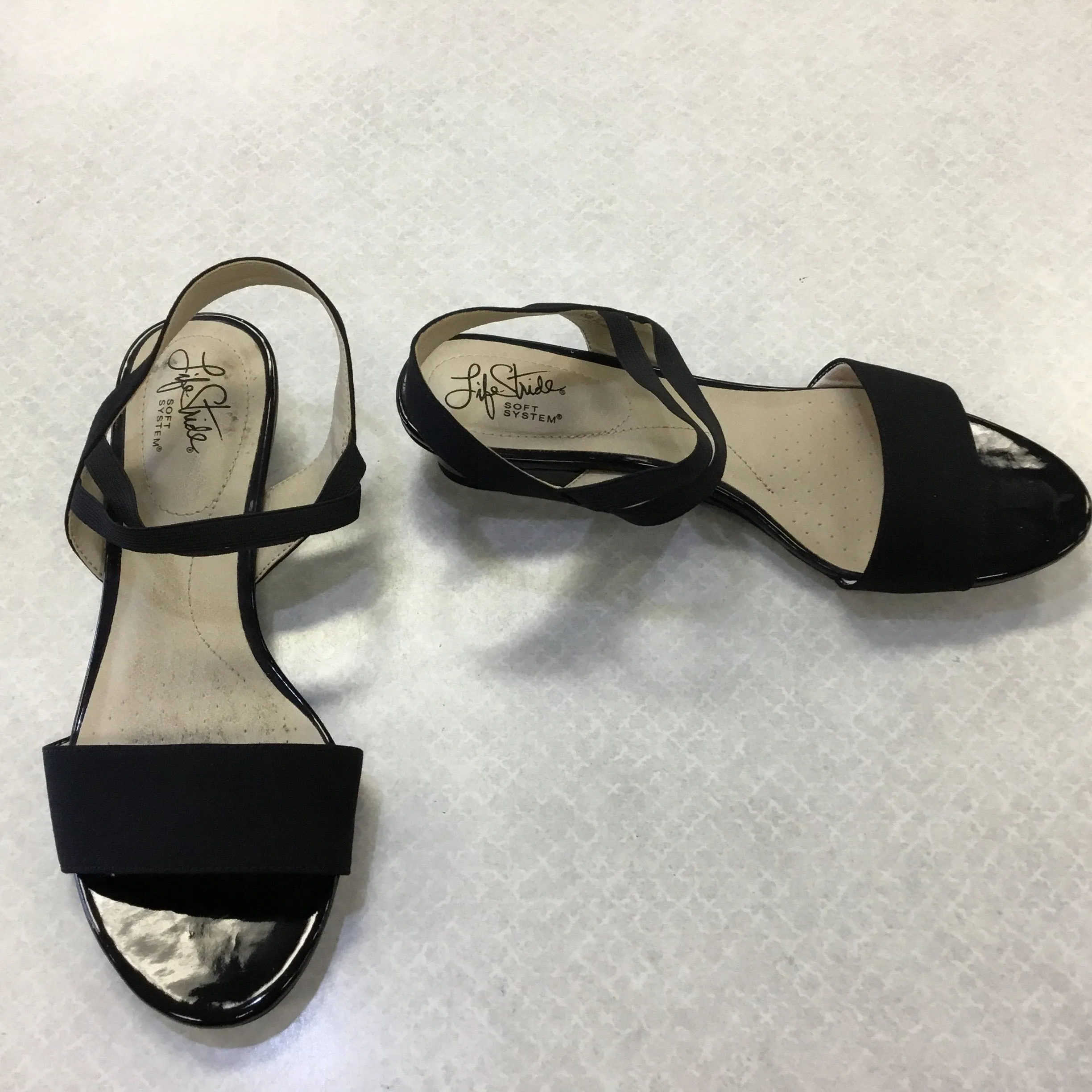 Shoes Heels Wedge By Life Stride In Black, Size: 8.5