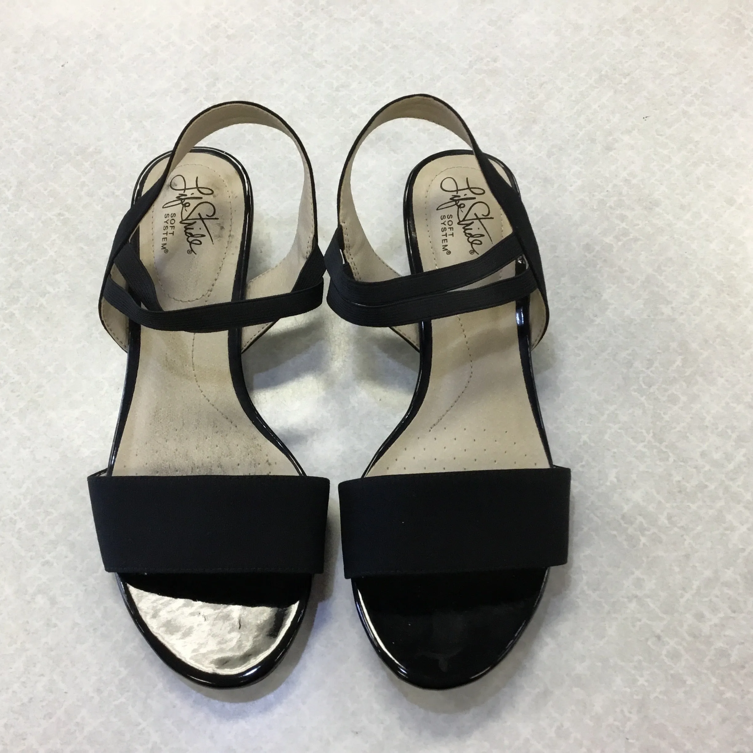 Shoes Heels Wedge By Life Stride In Black, Size: 8.5