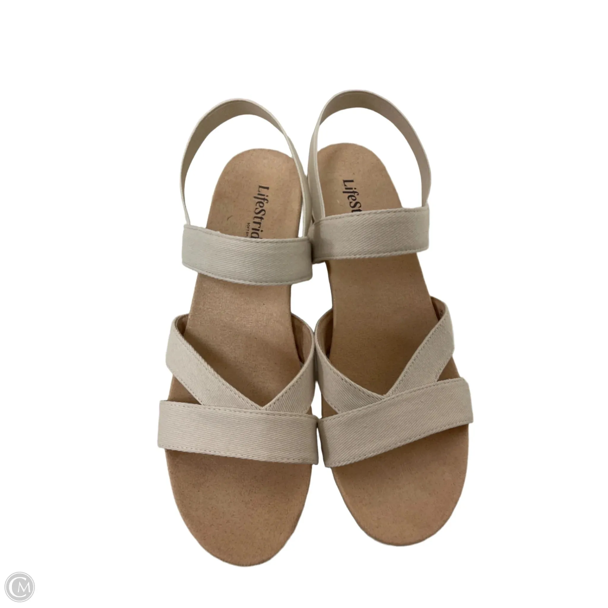 Shoes Heels Wedge By Life Stride In Cream, Size: 10