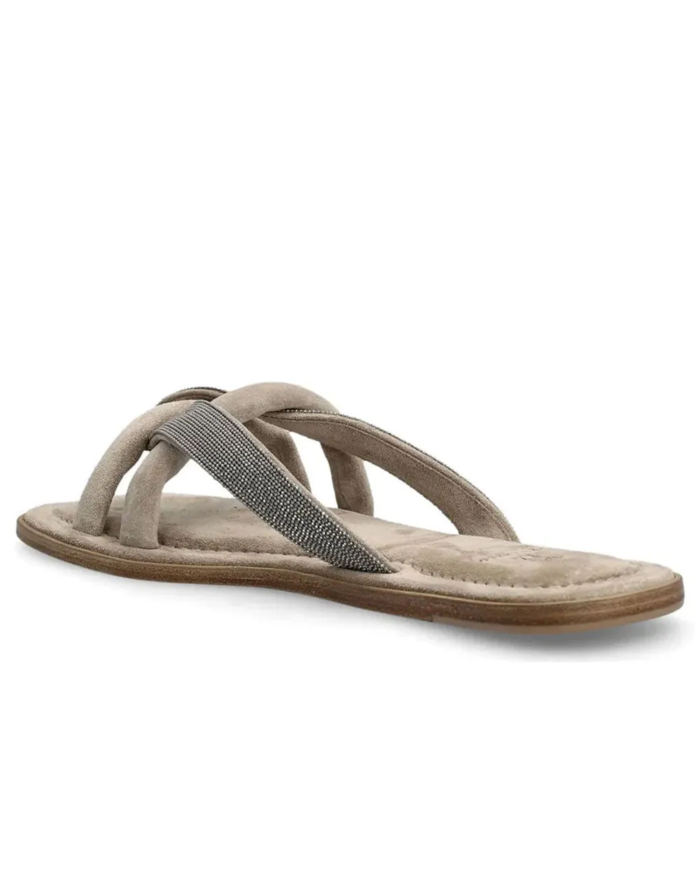 Strap Embellished Sandals in Roccia