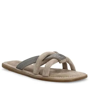 Strap Embellished Sandals in Roccia