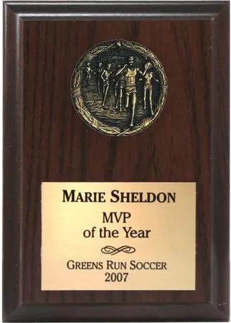Three Dimensional Medallion Sports Plaques