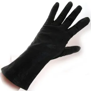 VINTAGE GRANDOE BLACK LEATHER Quality Womens GLOVES Lined Outdoor Cold Winter